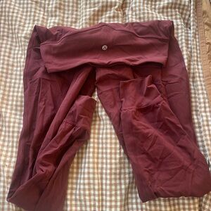 Lululemon Athletica Burgundy Leggings